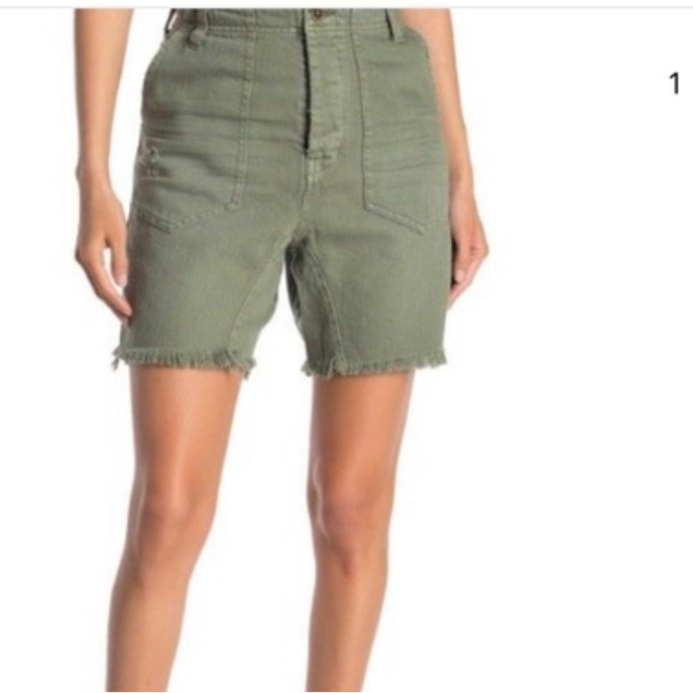 Free People Sage Green Cargo Shorts